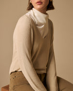 Suéter con Brillo Discreto - Beige