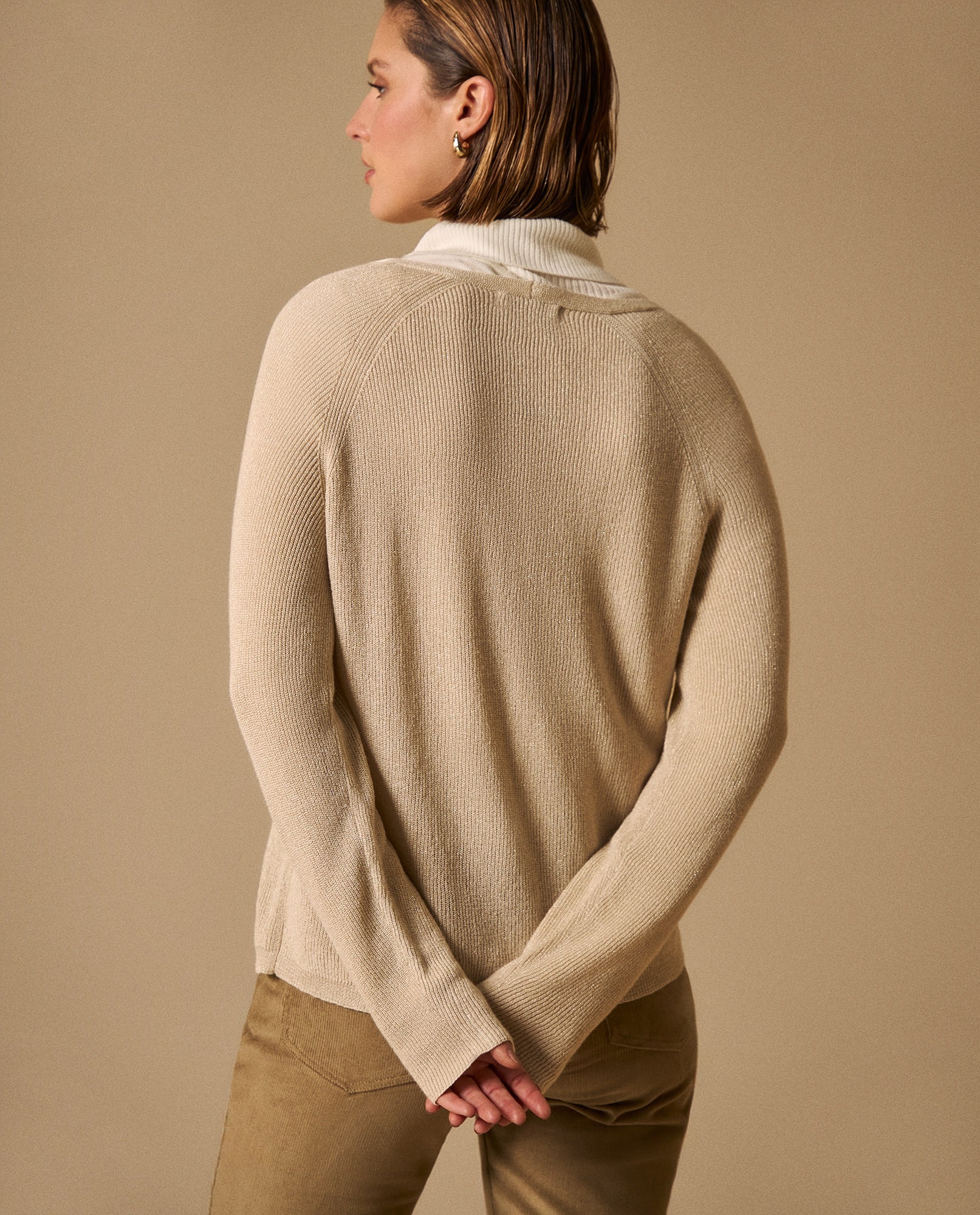 Suéter con Brillo Discreto - Beige 34_160G920_BEI141012_5