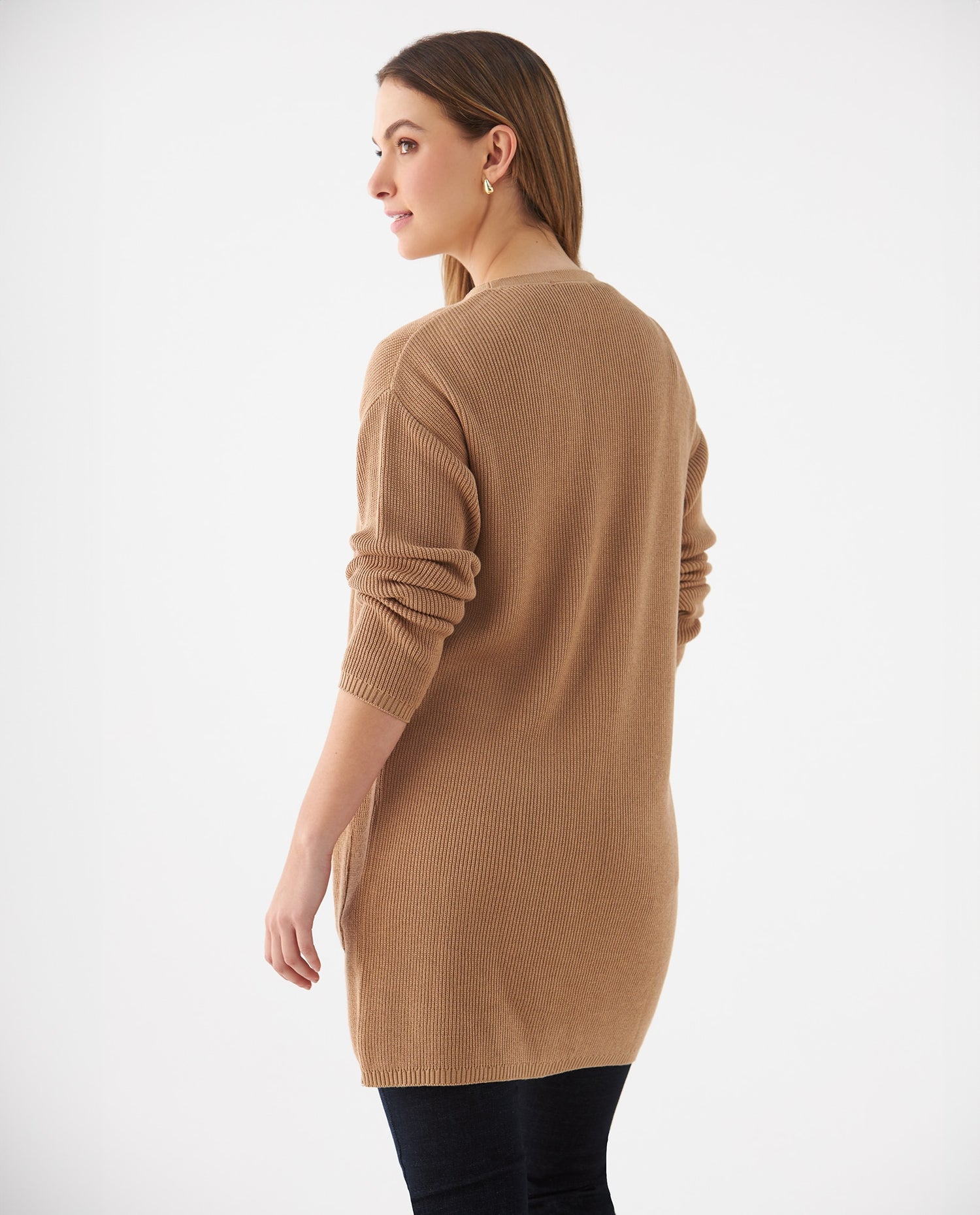 Cárdigan tejido para mujer - Café