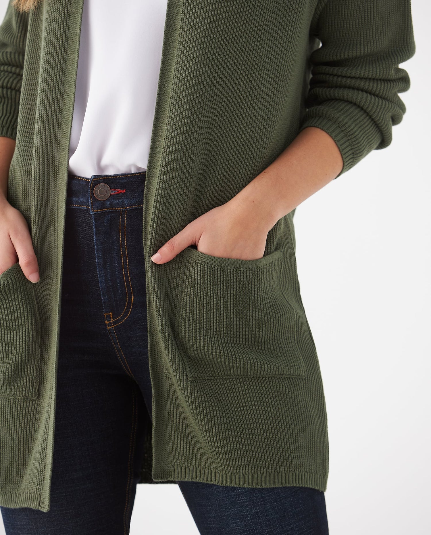 Cárdigan tejido para mujer - Verde
