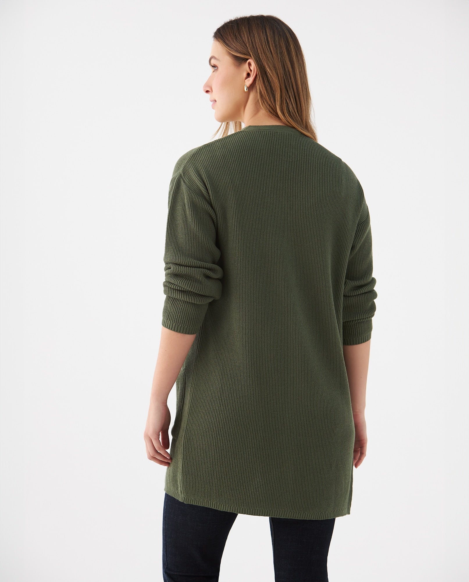 Cárdigan tejido para mujer - Verde 34_169F100_VER165820_4