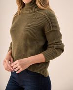 Suéter Cuello Tortuga Verde Texturizado - Verde