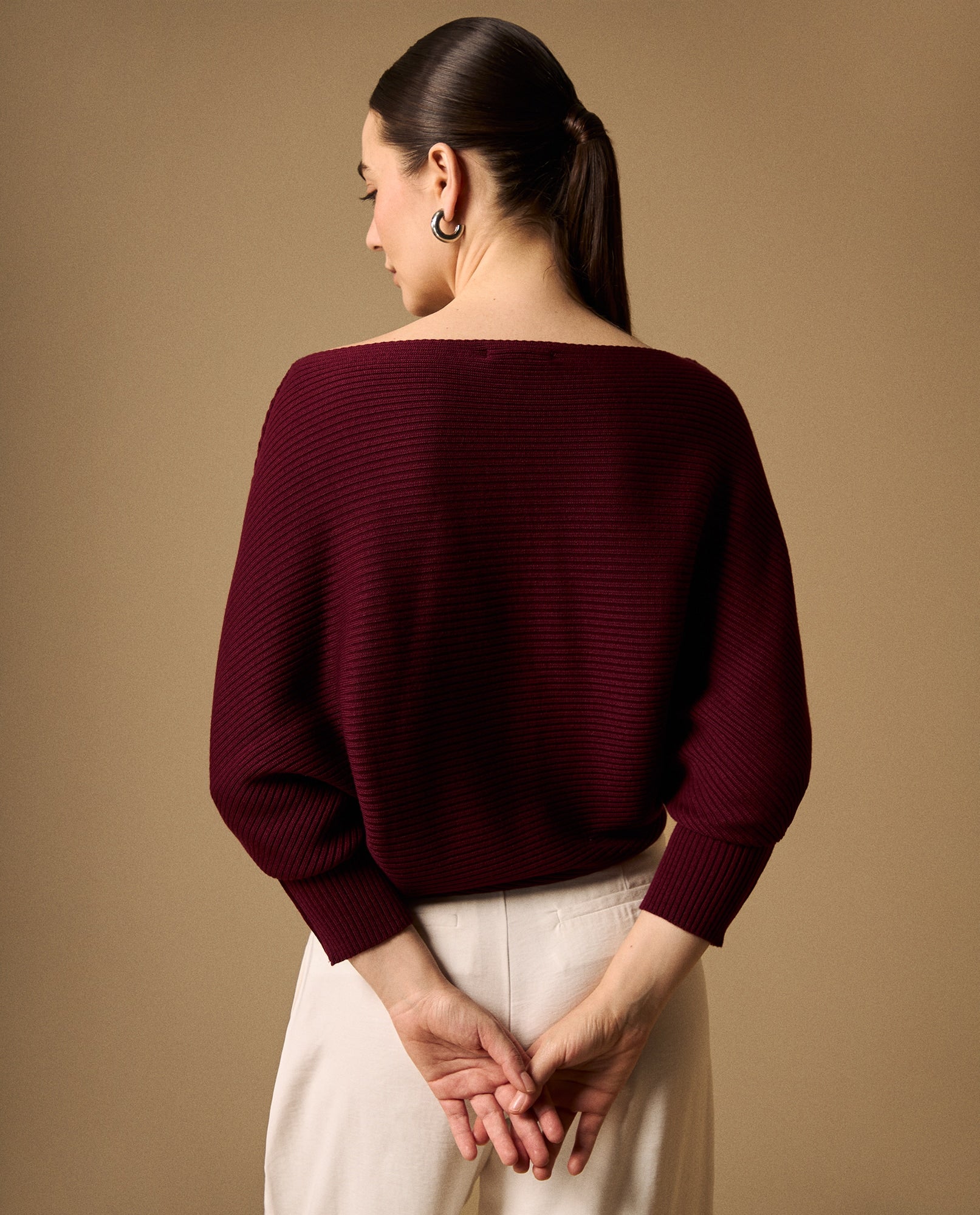 Suéter Tejido Acanalado Off-Shoulder - Morado 34_169G923_MOR191619_5