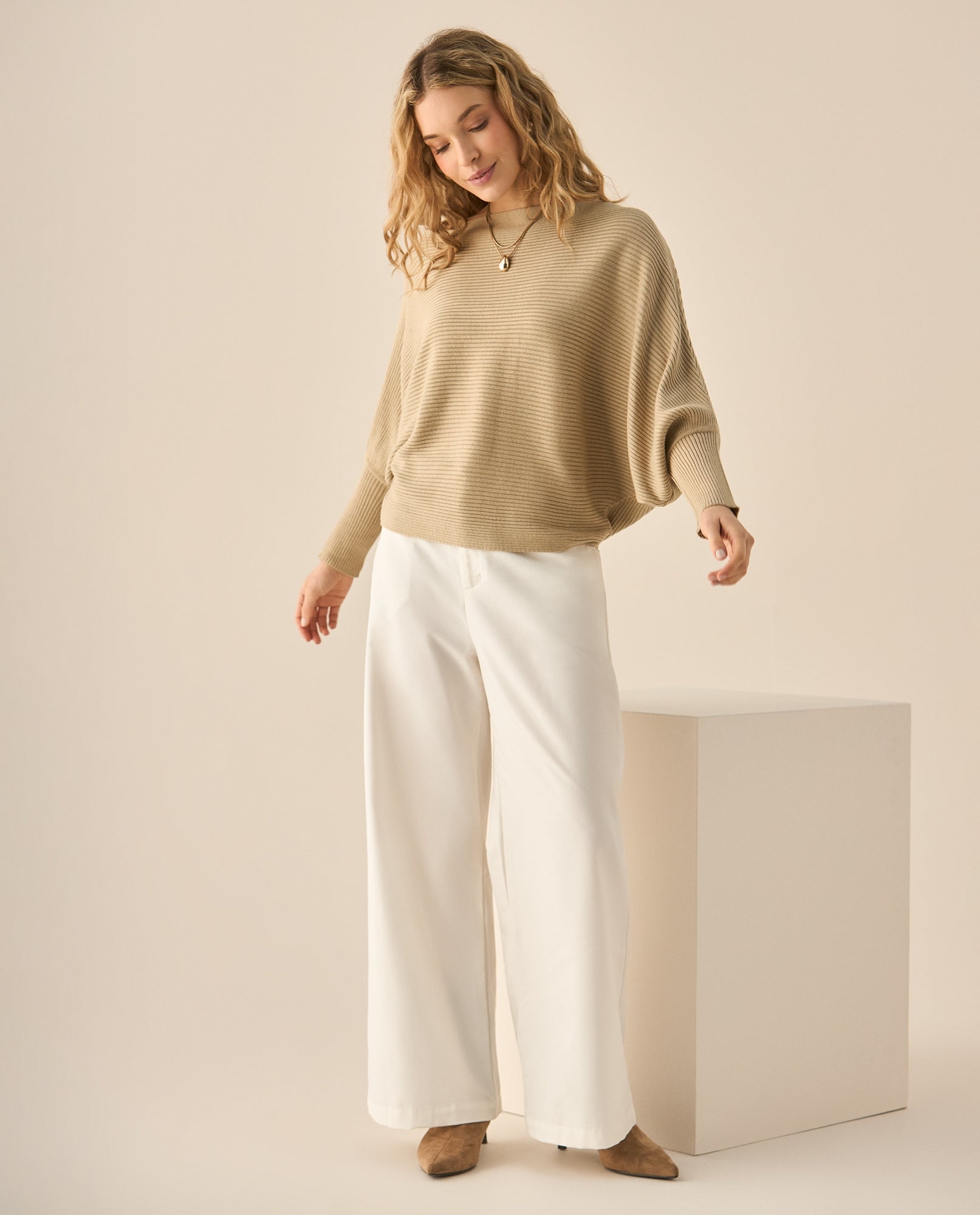 Suéter Tejido Acanalado Off-Shoulder - Verde 34_169G923_VER170115_5