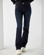 Jean Straight oscuro para mujer - Azul