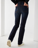 Jean Straight oscuro para mujer - Azul