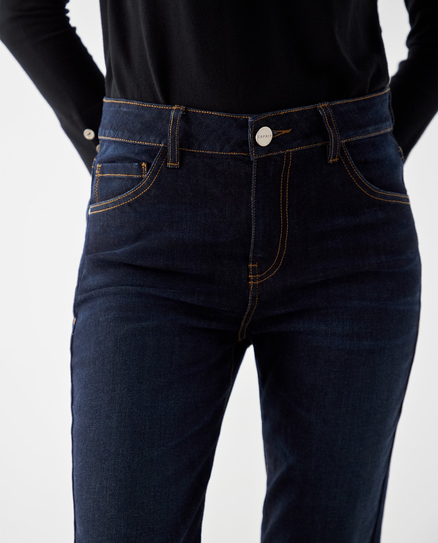 Jean Straight oscuro para mujer - Azul