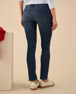 Jean slim tono oscuro para mujer - Azul