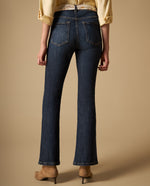 Jean bootcut largo regular tiro medio - Azul