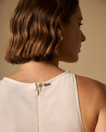 Vestido Maxi Blanco con Abertura Lateral - Blanco