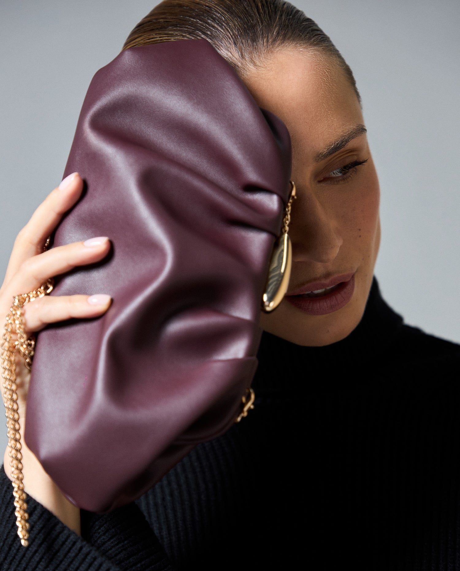 Bolso slim compacto burdeos - Morado