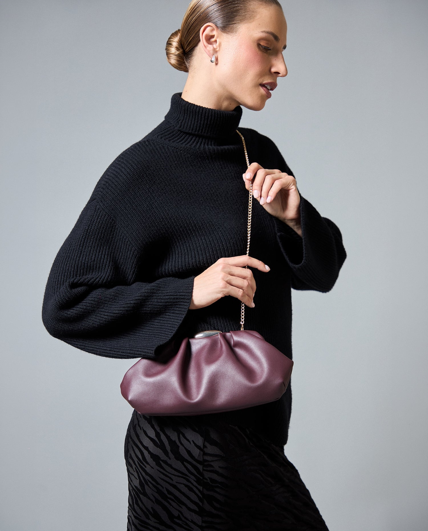 Bolso slim compacto burdeos - Morado
