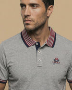 Camiseta polo logo bordado - Gris