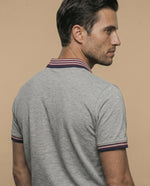 Camiseta polo logo bordado - Gris