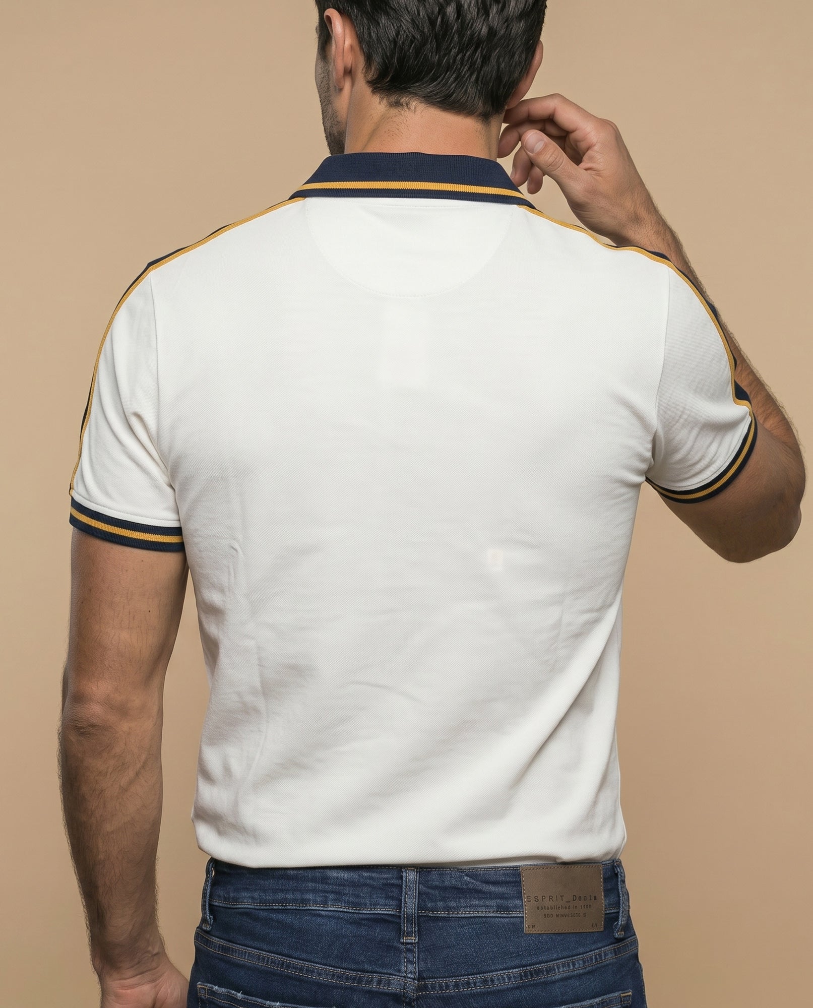 Polo fit ajustado logo bordado - Gris 34_305E352_GRI181110_4