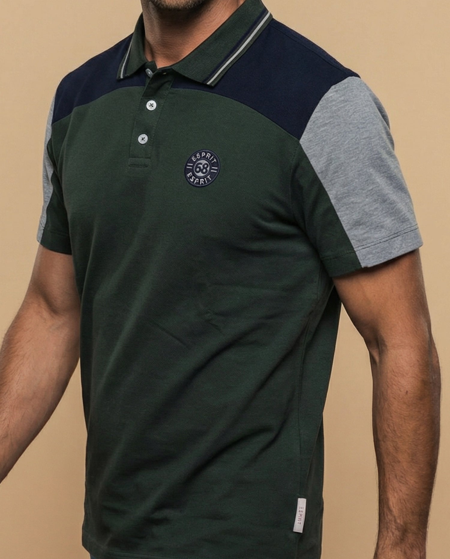 Polo fit ajustado logo estampado - Verde