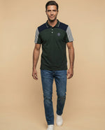 Polo fit ajustado logo estampado - Verde