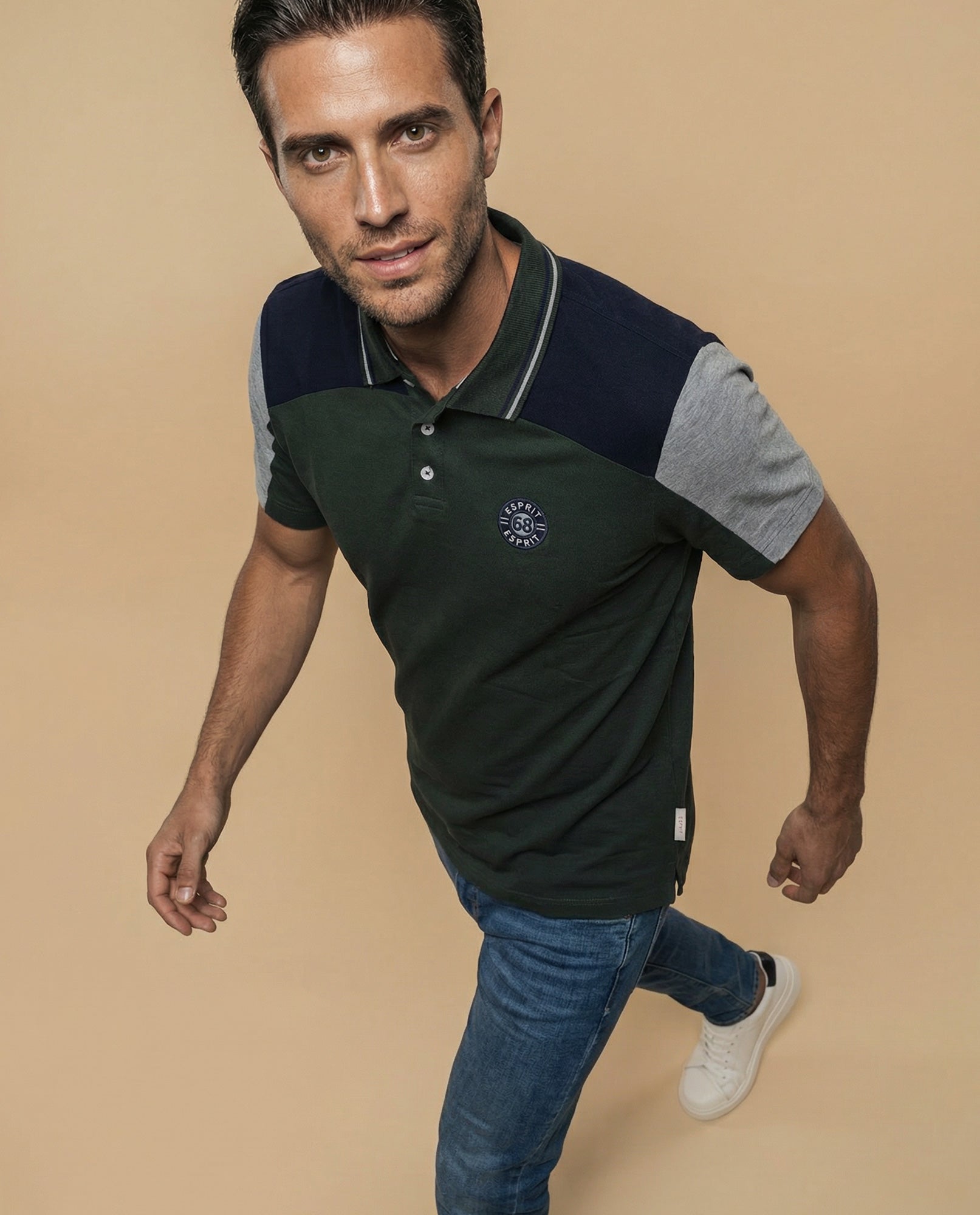 Polo fit ajustado logo estampado - Verde 34_305E369_VER190622_6