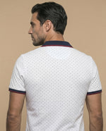Polo manga corta con detalles contrastantes para hombre - Blanco
