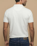 Polo manga corta con cuello camisero y ribete contrastante para hombre - Verde
