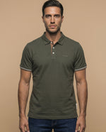Polo cuadros pretintado - Verde