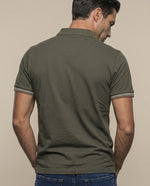 Polo cuadros pretintado - Verde