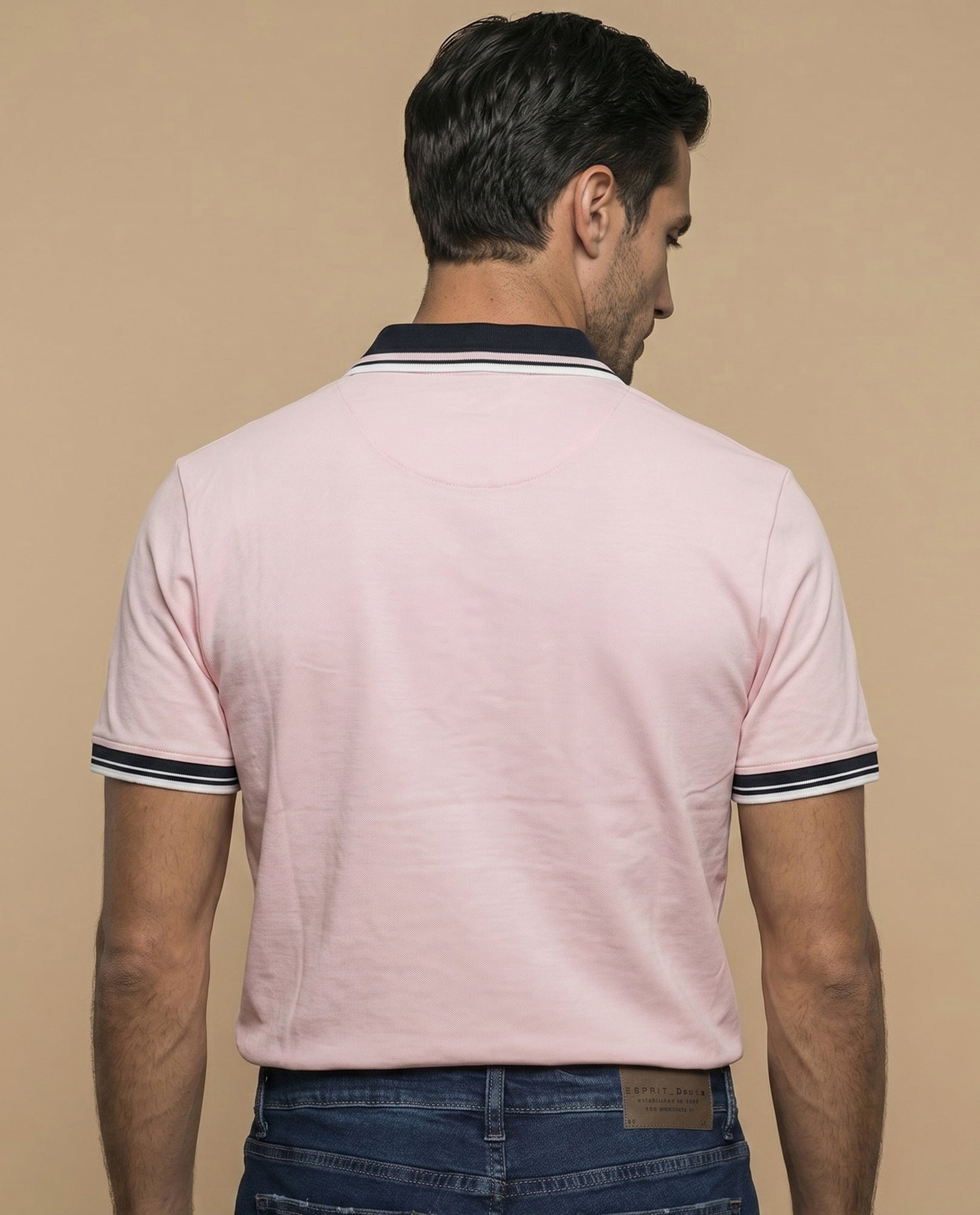 Polo cuello contrastado hombre - Rosa 34_305F351_ROS111005_4