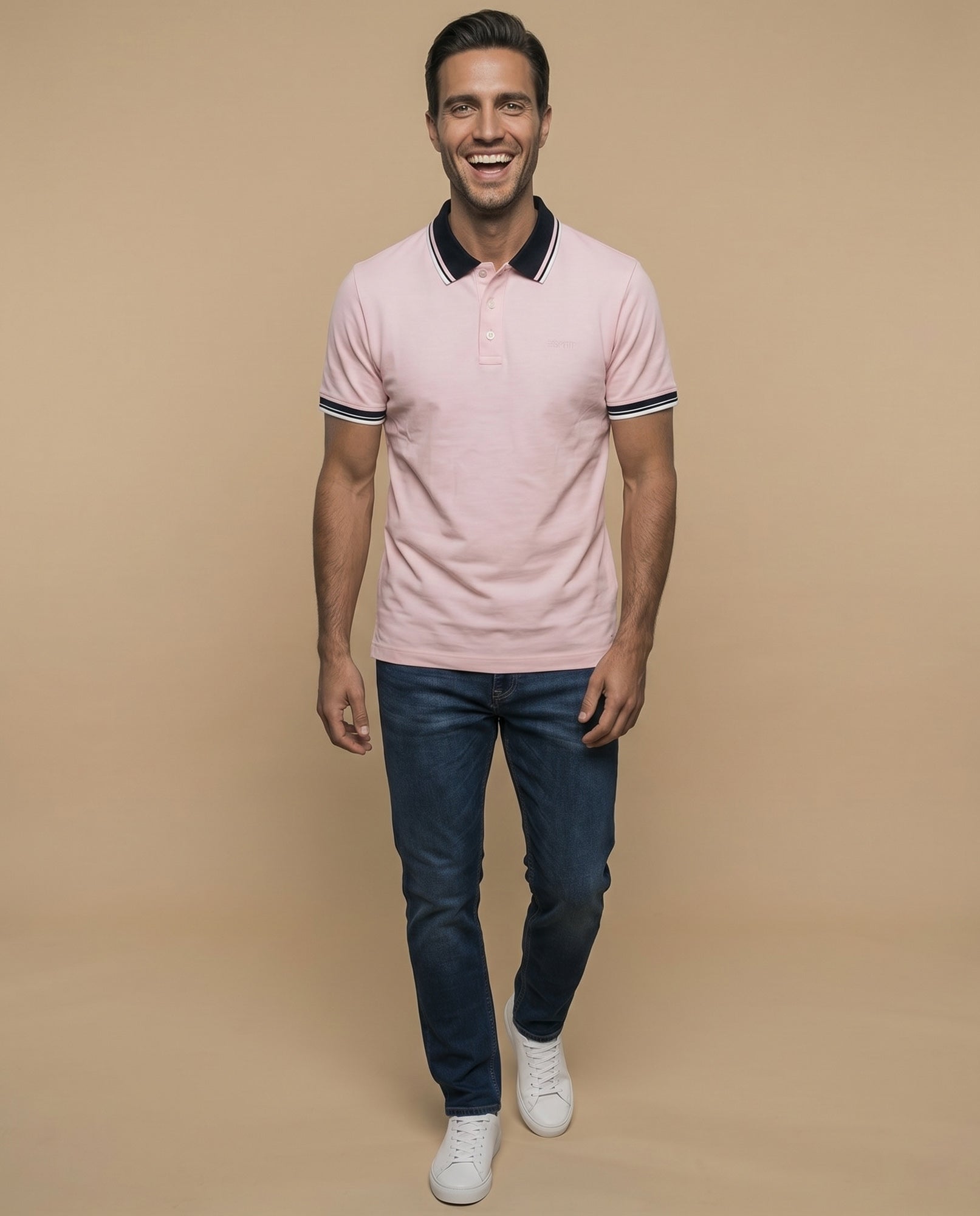 Polo cuello contrastado hombre - Rosa 34_305F351_ROS111005_5