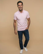 Polo manga corta en tejido piqué con logo bordado para hombre - Rosa