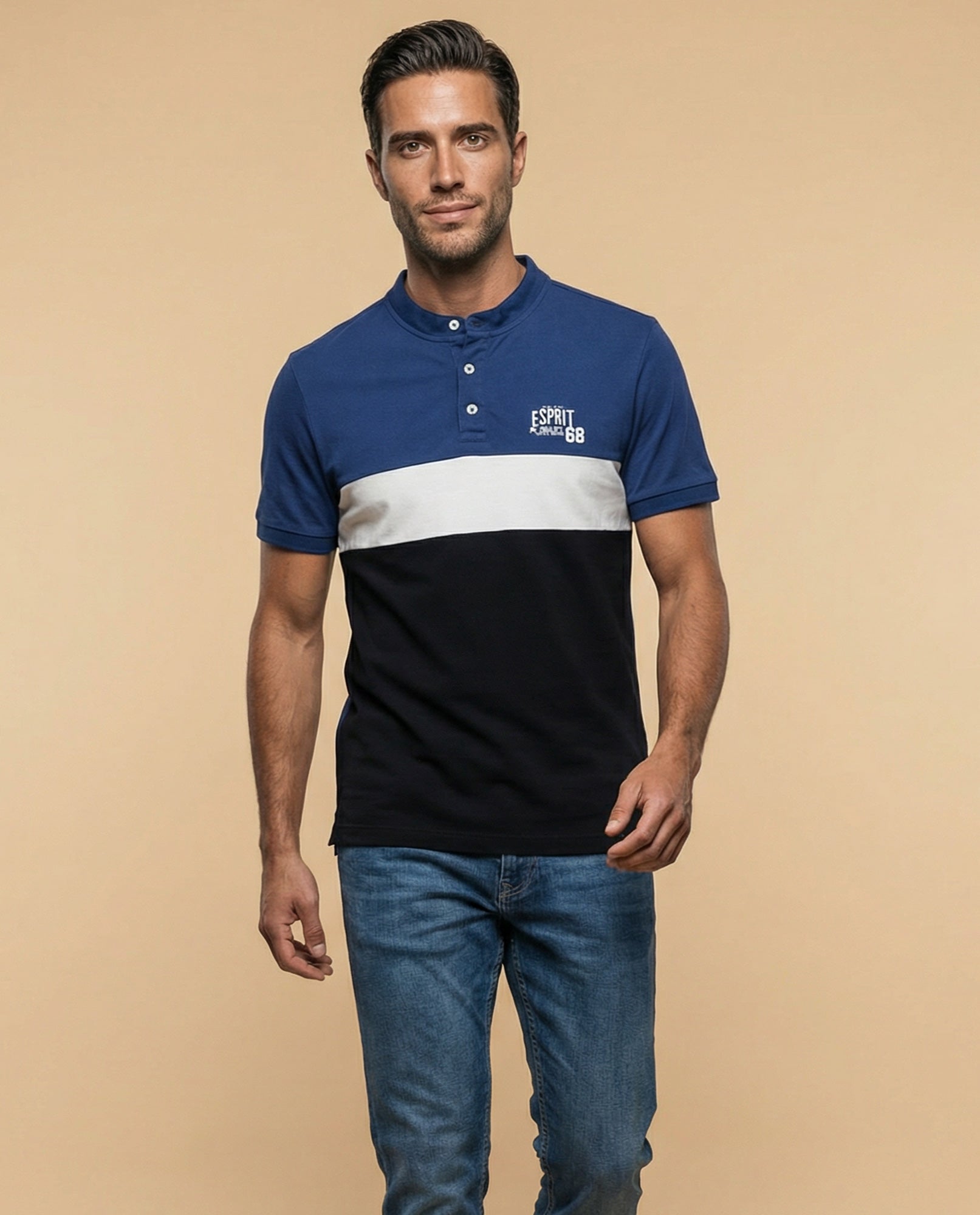 Polo Regular Cuadros Pretintado - Azul 34_305F367_AZU154825_0