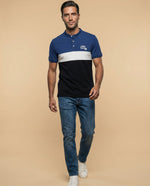 Polo Regular Cuadros Pretintado - Azul