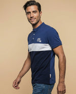 Polo Regular Cuadros Pretintado - Azul
