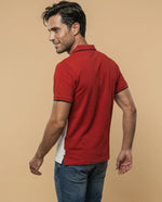 Polo Hombre Cuadros Regular - Rojo