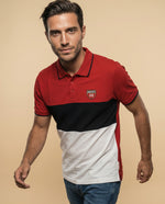 Polo Hombre Cuadros Regular - Rojo