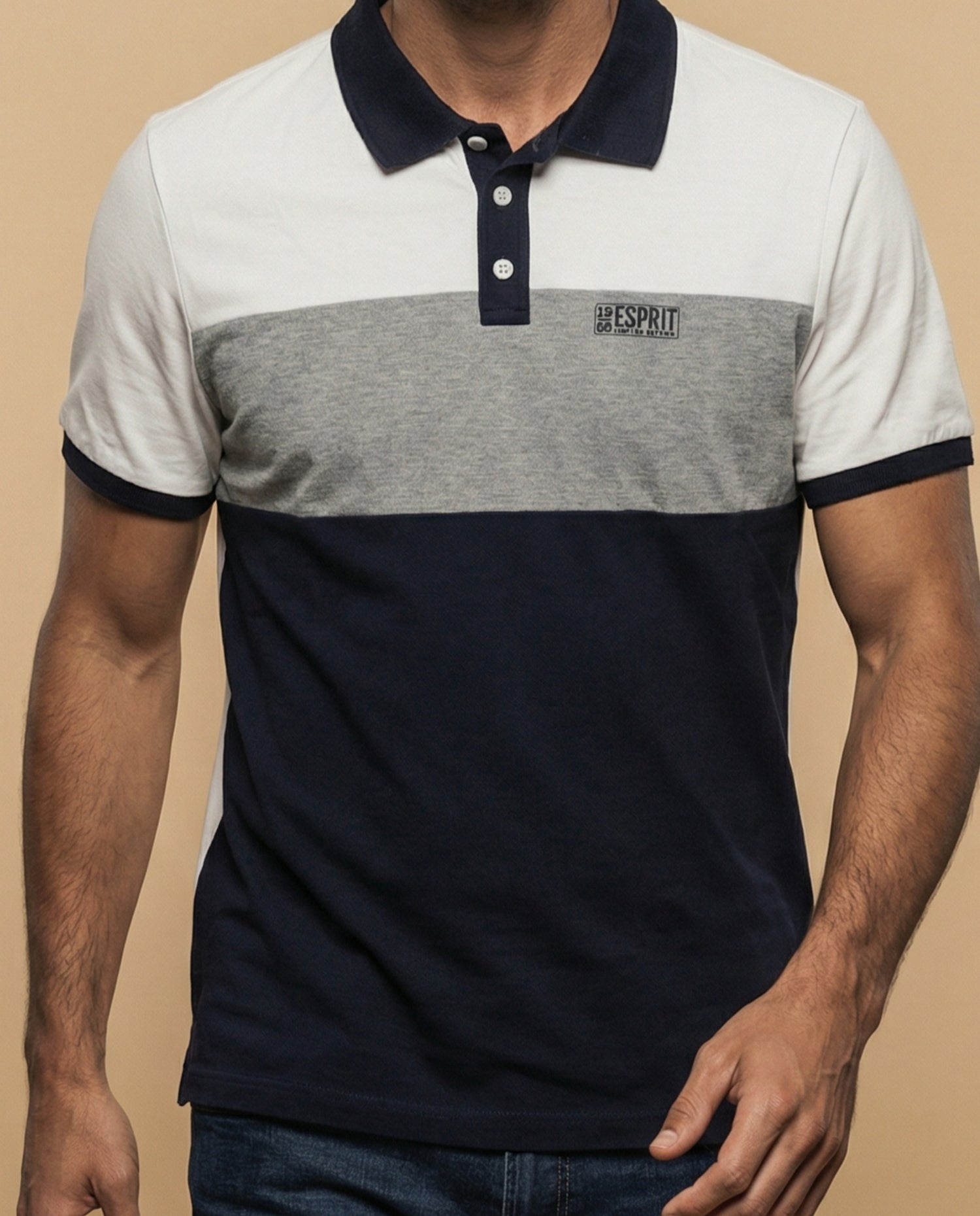 Polo hombre slim fit Esprit - Crudo