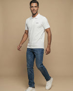 Polo manga corta con cuello clásico para hombre - Crudo