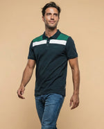 Polo Regular Azul Marino - Verde
