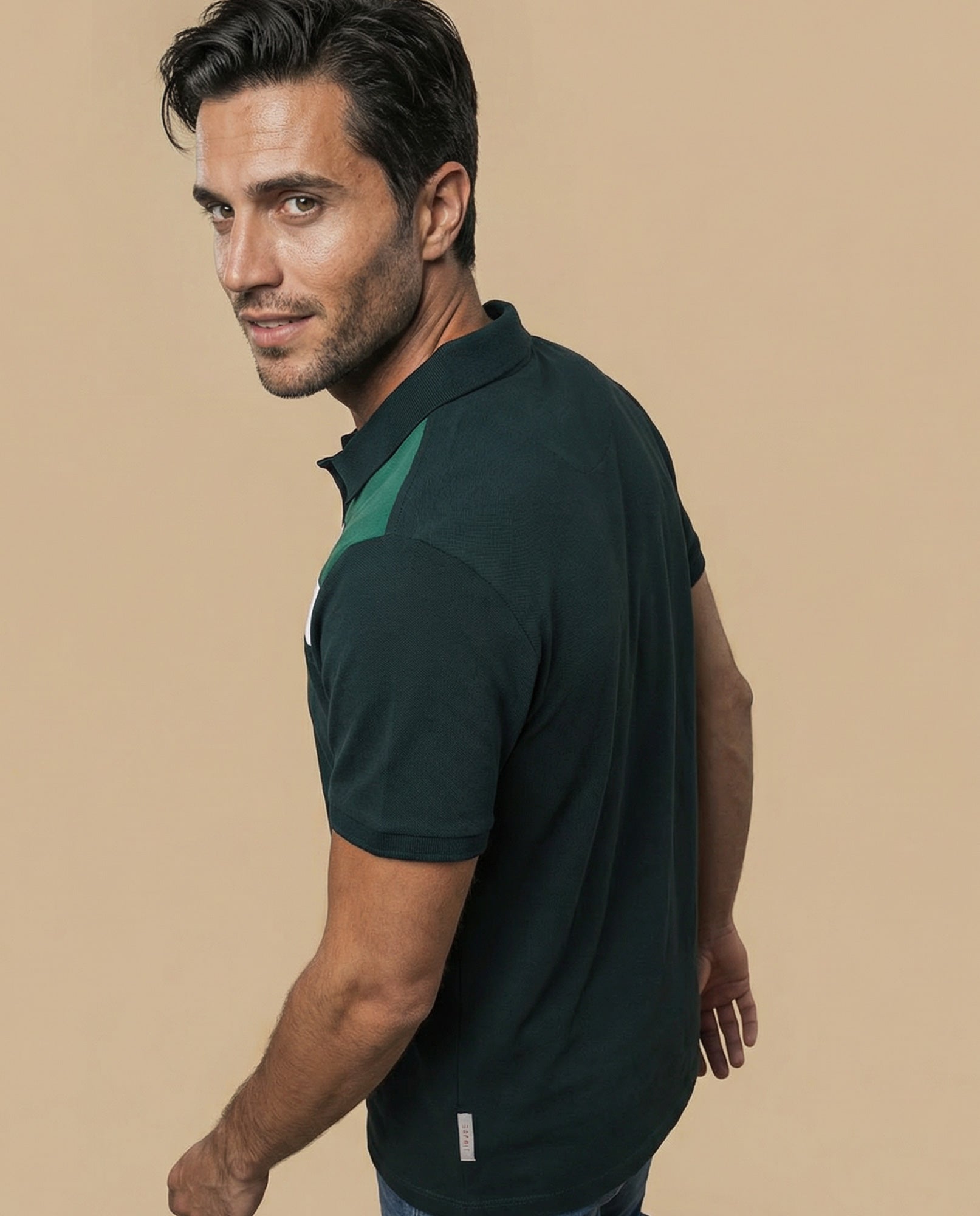 Polo Regular Azul Marino - Verde 34_305F385_VER165820_4