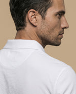 Polo manga corta con cuello clásico para hombre - Blanco