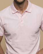 Polo manga corta con cuello clásico para hombre - Rosa