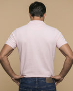 Polo manga corta con cuello clásico para hombre - Rosa