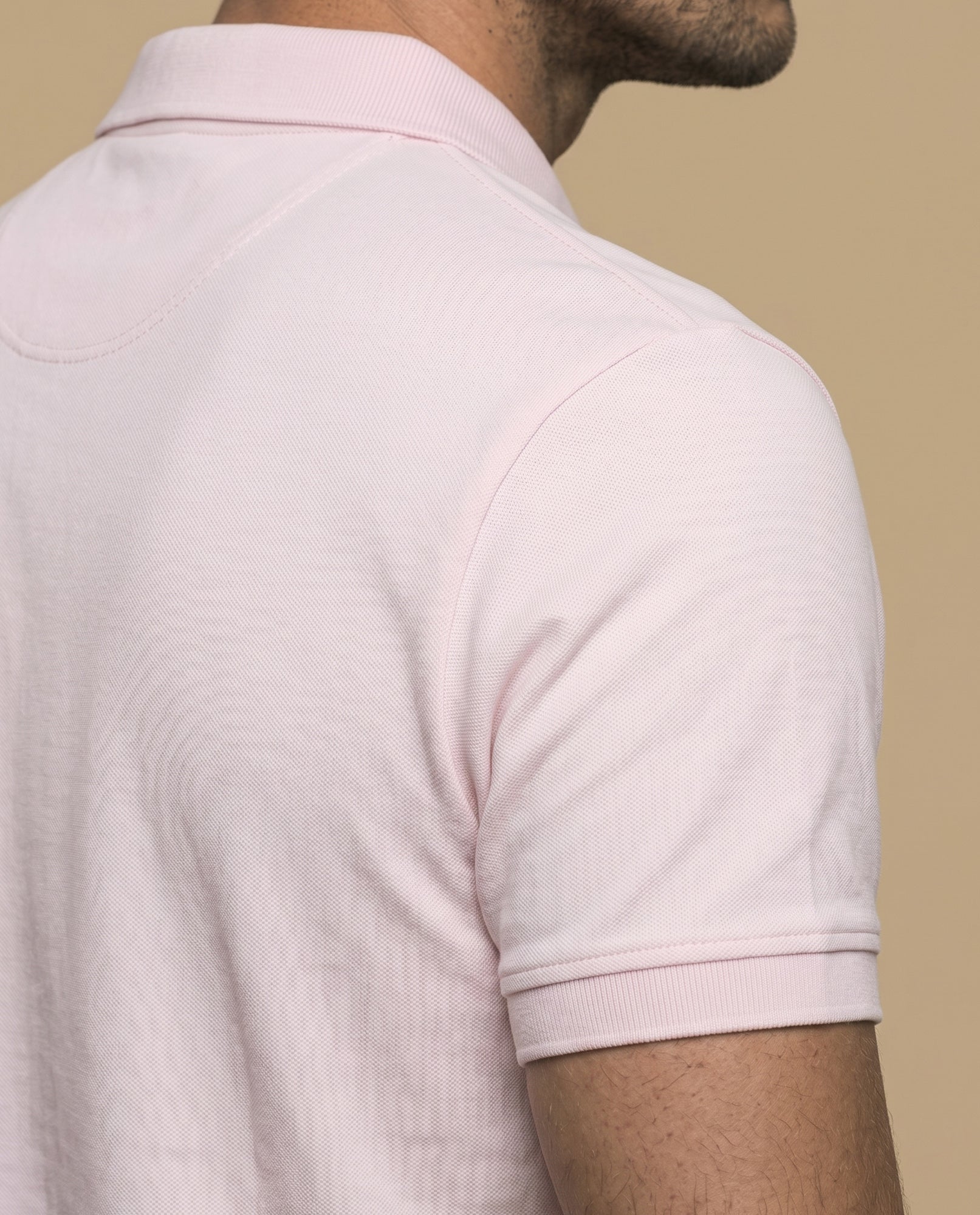 Polo manga corta con cuello clásico para hombre - Rosa 34_305F387_ROS111005_6