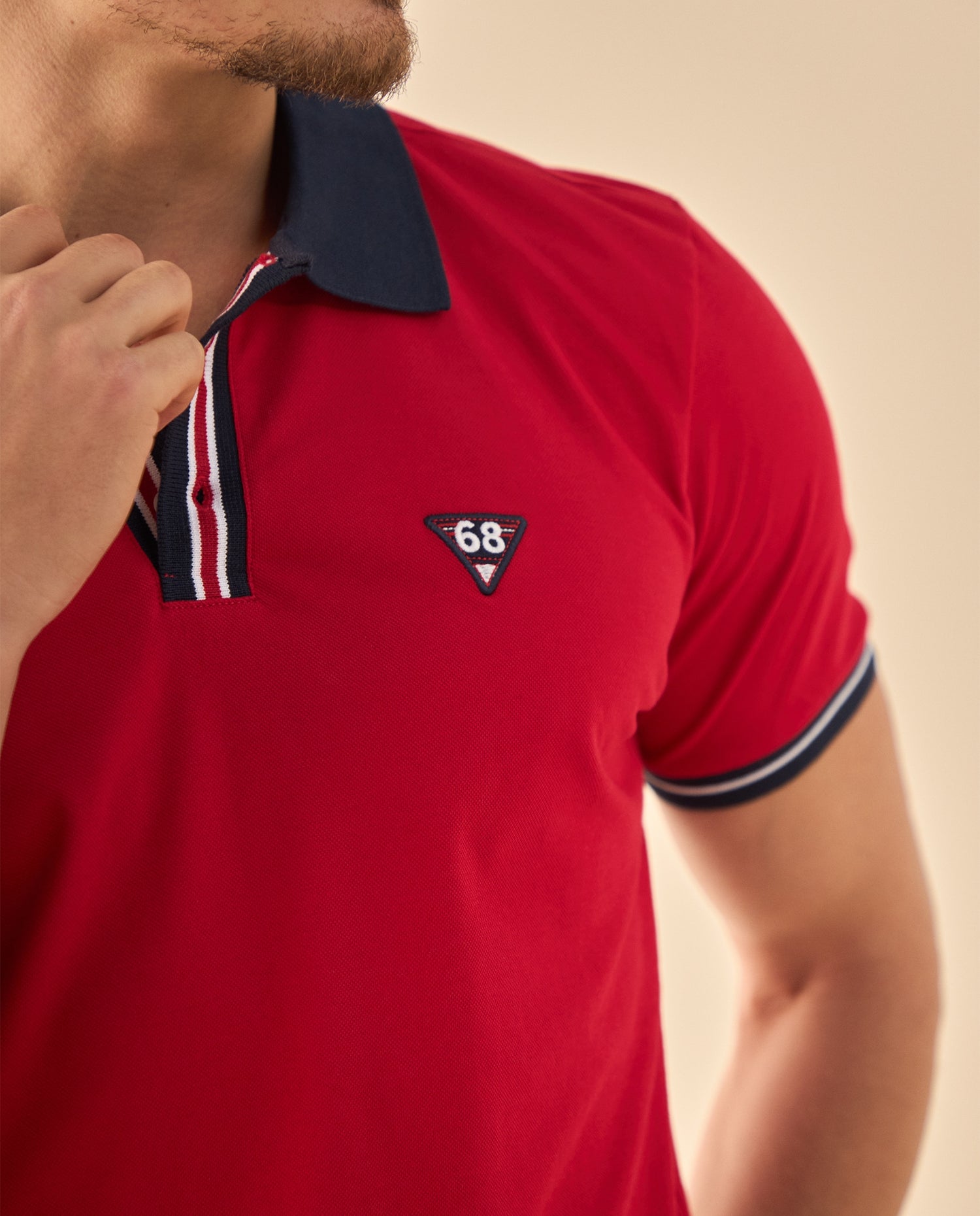 Polo con Detalles Deportivos - Rojo