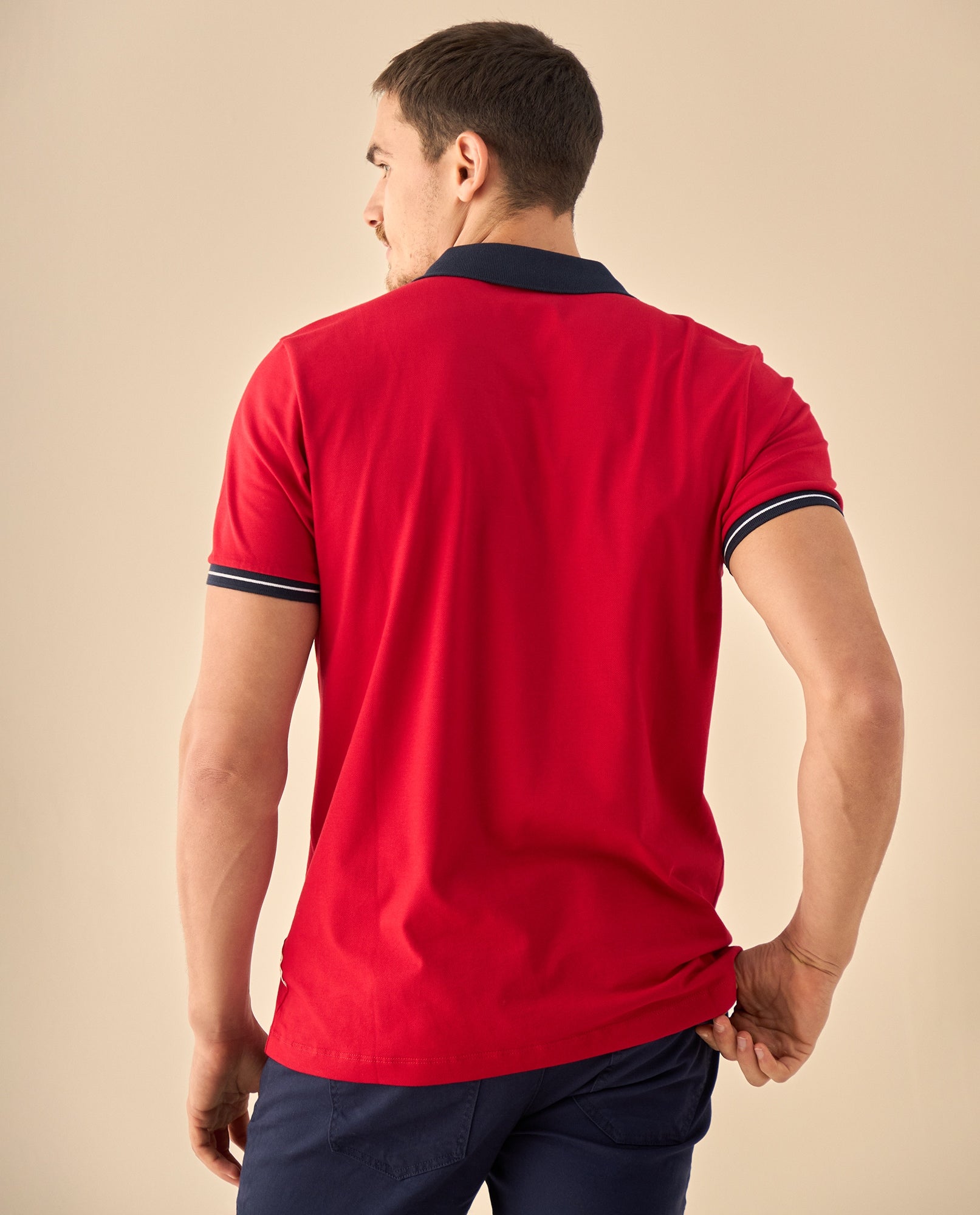 Polo con Detalles Deportivos - Rojo 34_305G300_ROJ191653_4