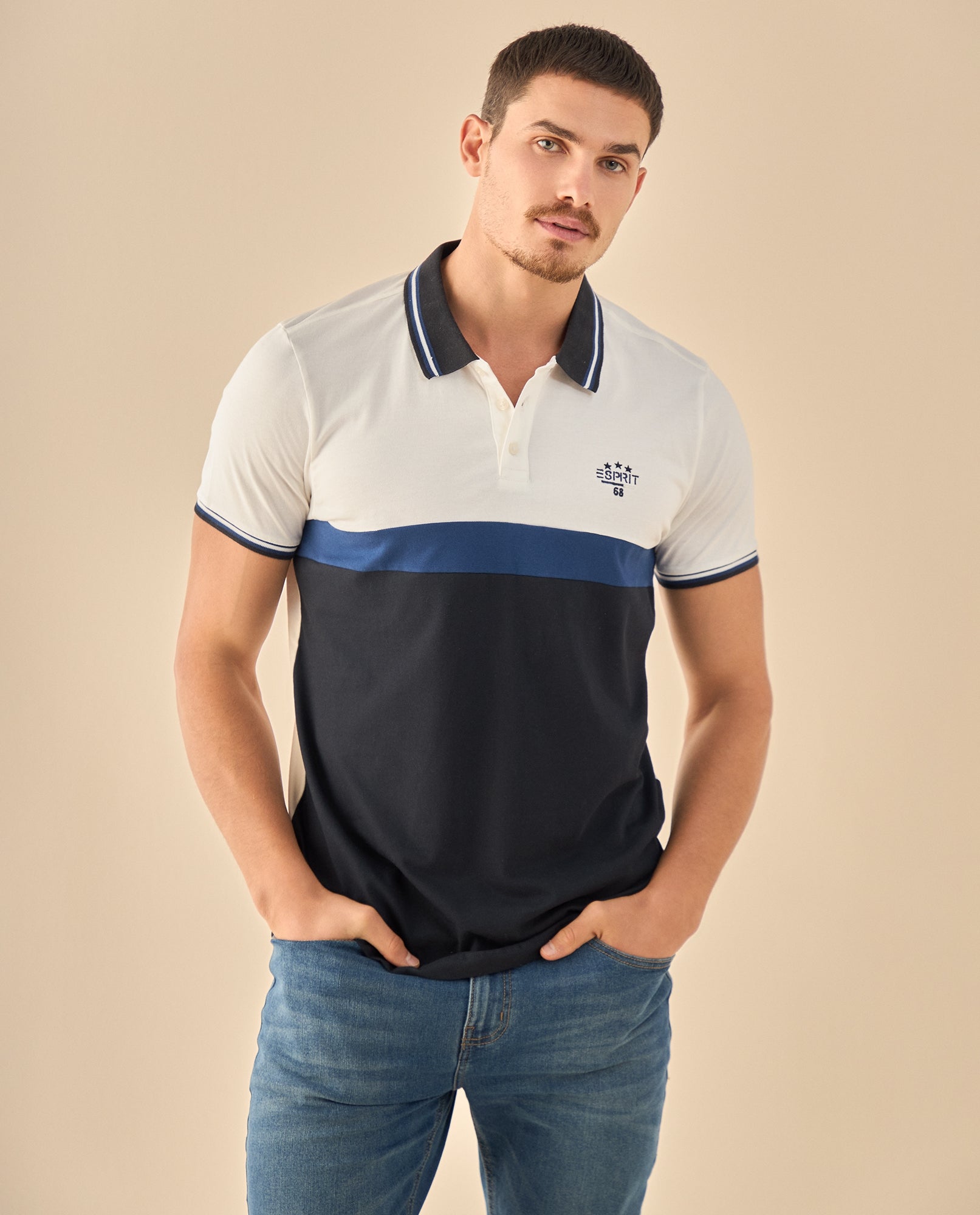 Polo con Bloques - Azul 34_305G305_AZU184244_0