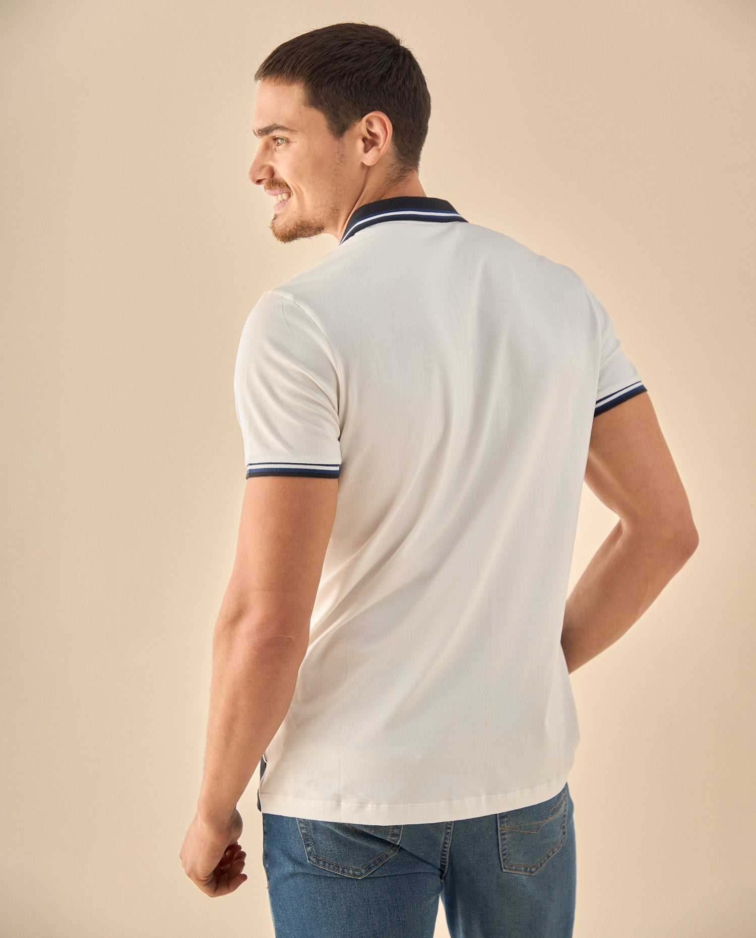 Polo con Bloques - Azul