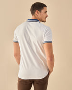 Polo con Bordado Diamante - Blanco