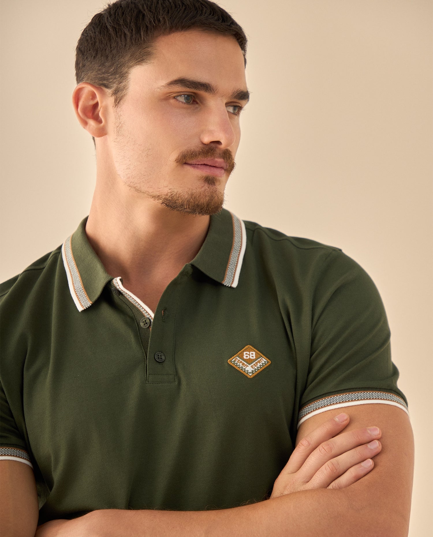 Polo con Bordado Diamante - Verde