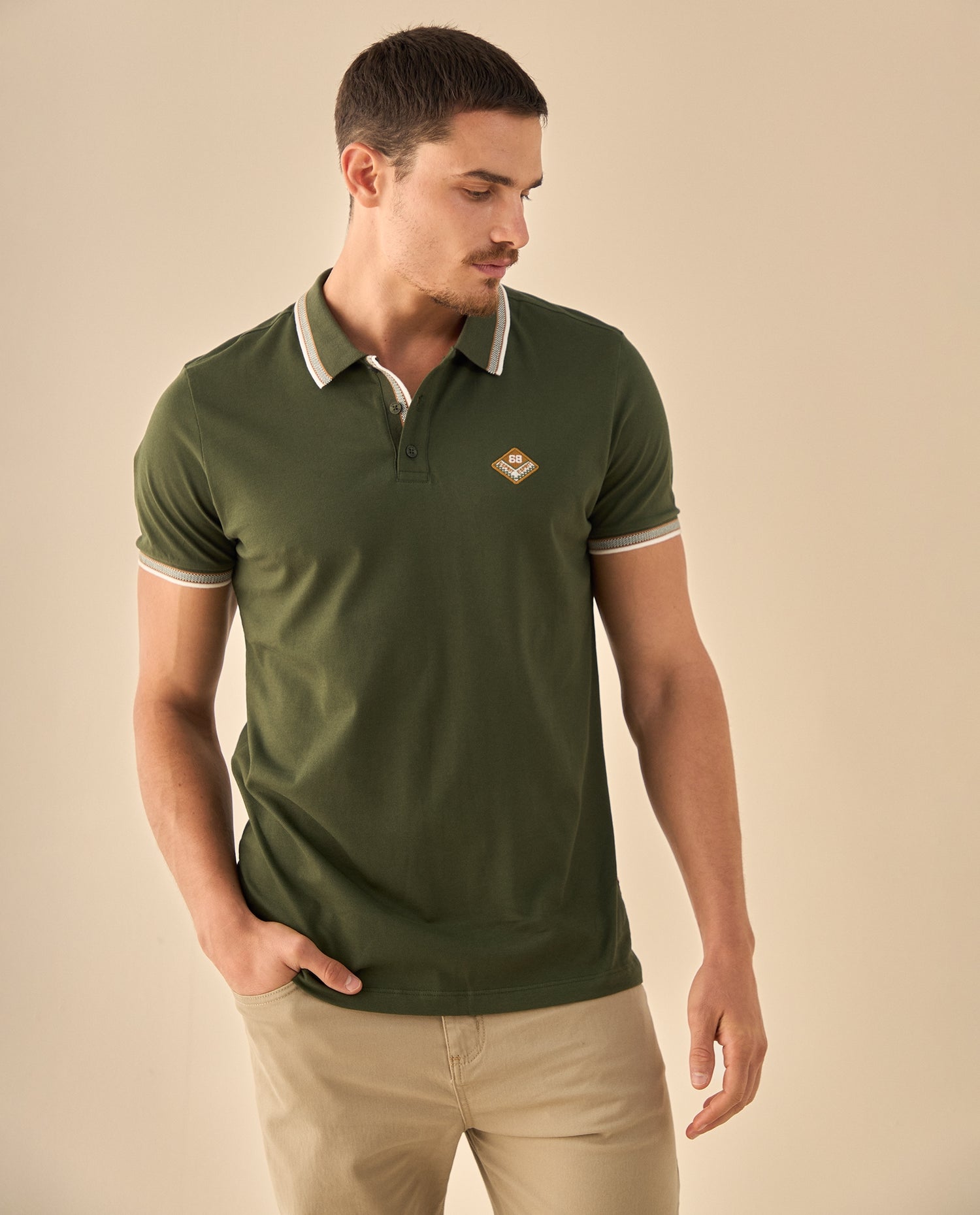 Polo con Bordado Diamante - Verde
