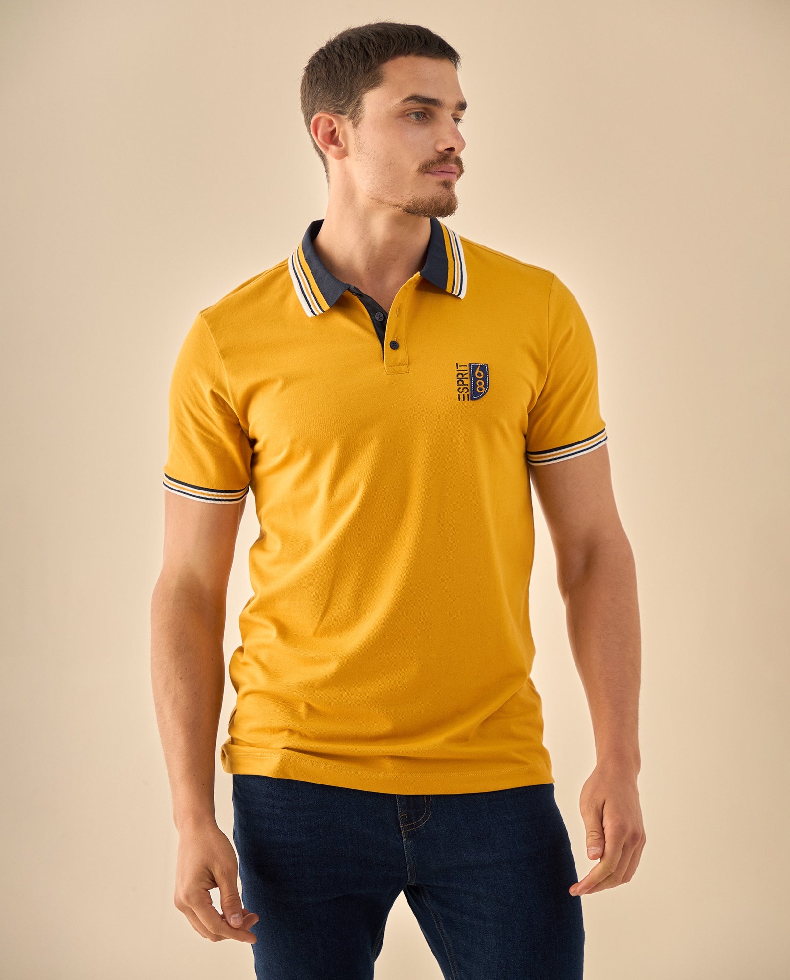 Polo con Ribetes - Amarillo 34_305G317_AMA171047_0
